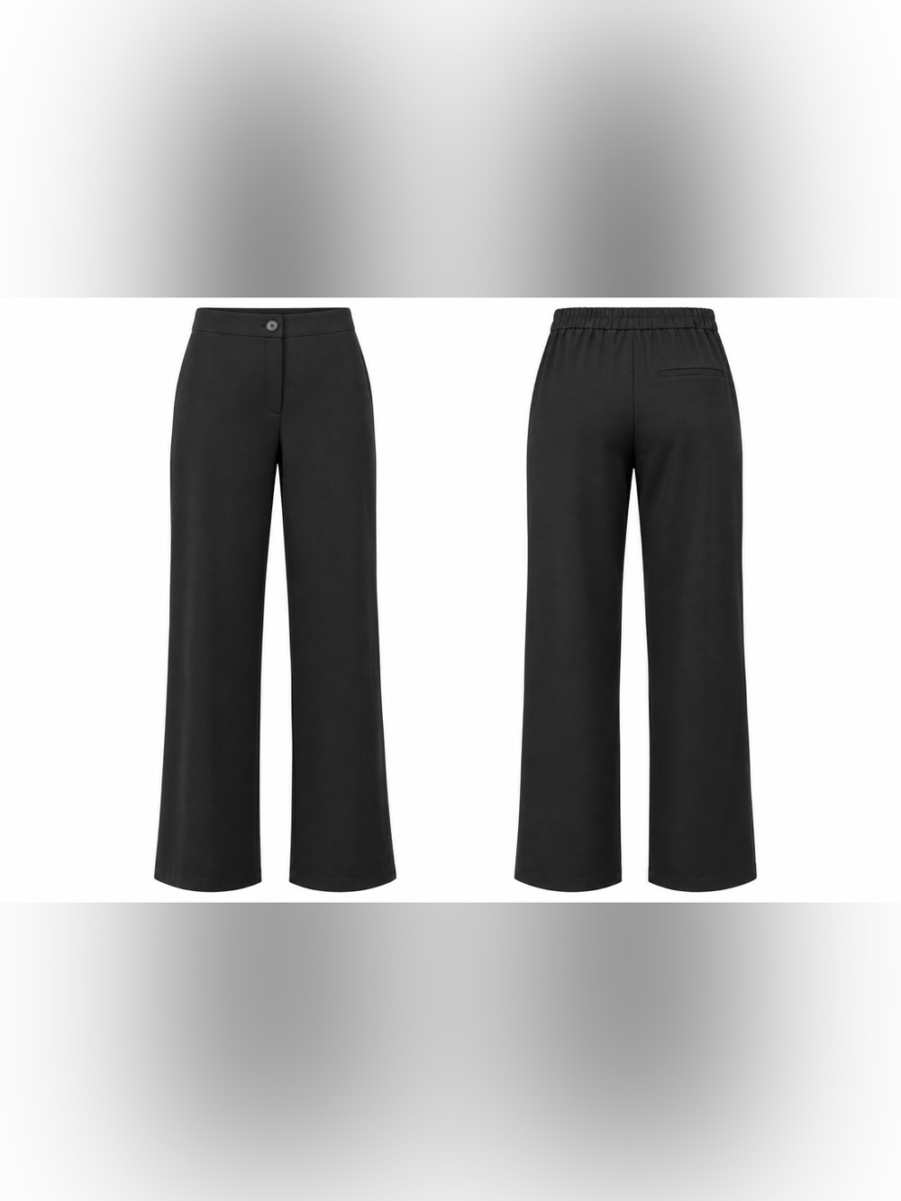Women’s Black Wide-Leg Ponte Pants